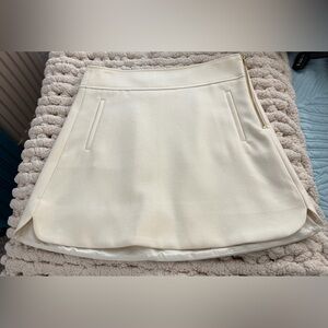 J.Crew Mini Skirt in Double-Serge Wool - Cream